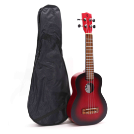 Ambachtelijk Handgemaakte Ukelele - Rood
