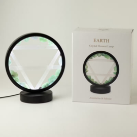 Edelsteen Halo Lamp – Aarde – Aventurijn & Seleniet