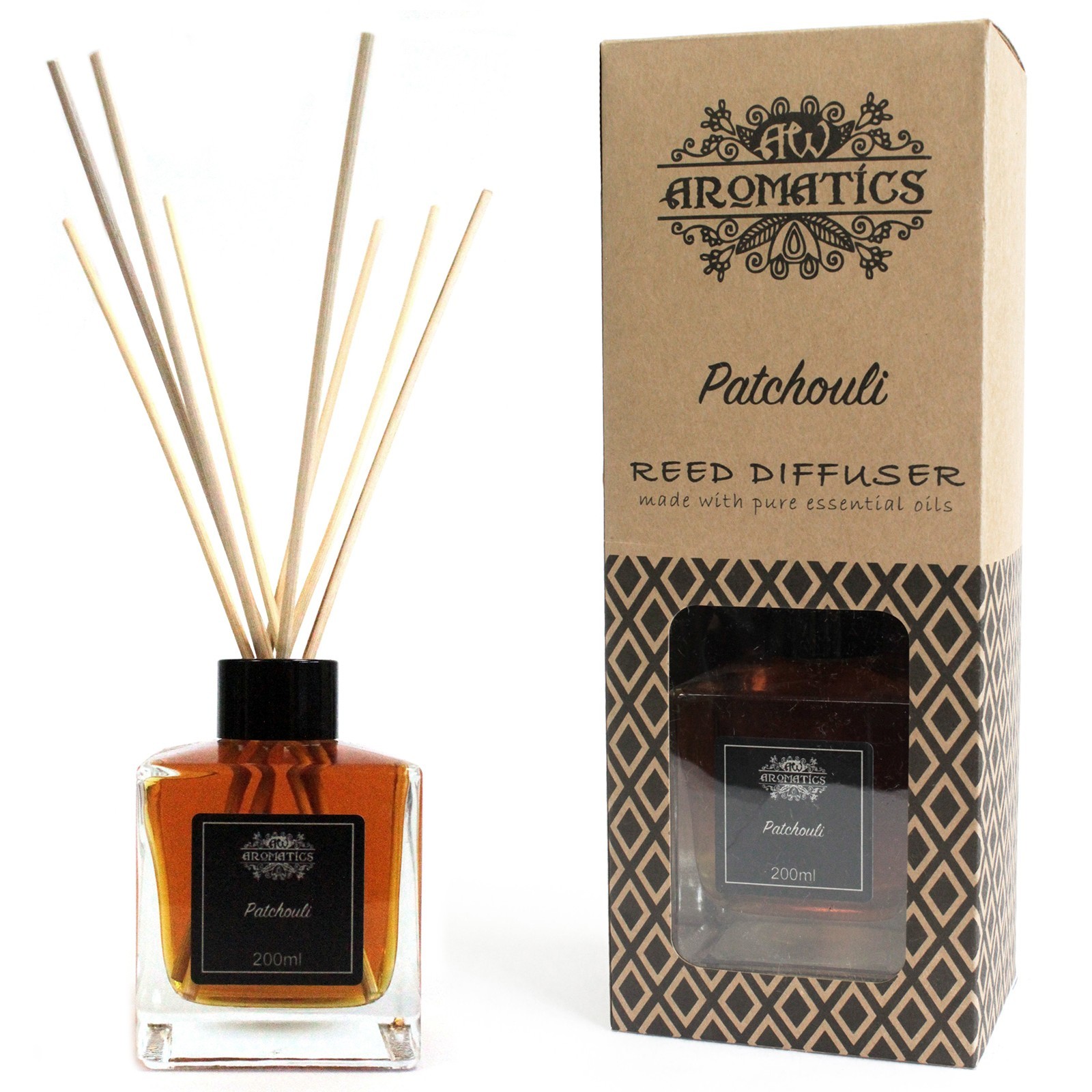 Geurstokjes - Patchouli - 200ml Riet Diffuser