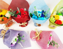 Luxe Zeepbloemen Boeket Blauw – Rustgevende Zeeprozen