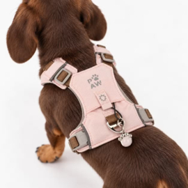 Hondentuigje met Rozenkwarts – Roze Edelsteen Hondenharnas 2-4 kg