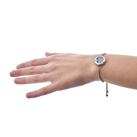 Aromatherapie Geurarmband – Kat en Bloemen – 20mm