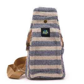 Crossbodytas - Marine Blauw & Beige