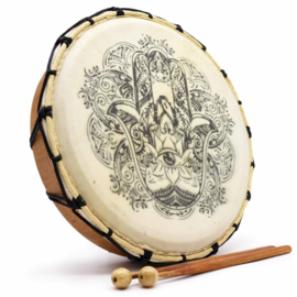 Hamsa Sjamanistische Trommel met Twee Stokken - 30cm