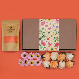 Badzout & Zeepbloemen Cadeauset - Totaal Detoxen