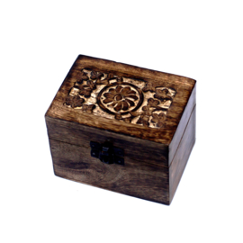 Houten Opbergbox voor Etherische Oliën – Handgemaakt met 6 Vakken