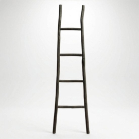 Woonladder Teakhout Zwart – 1.5 M