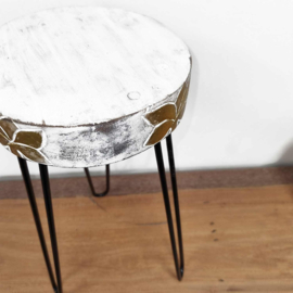 Ronde Plantentafel - Whitewash
