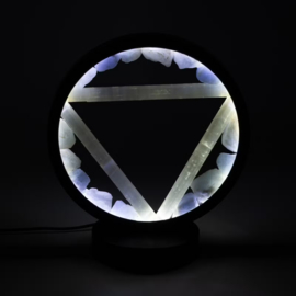 Edelsteen Halo Lamp – Water – Aquamarijn & Seleniet