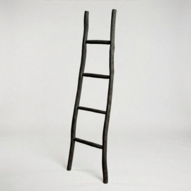 Woonladder Teakhout Zwart – 1.5 M