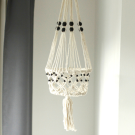 Macramé Plantenhanger Naturel – Handgemaakt – 77cm