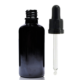 Pipetflesje 30ml Zwart1 st. – Glazen Flesje met Pipet