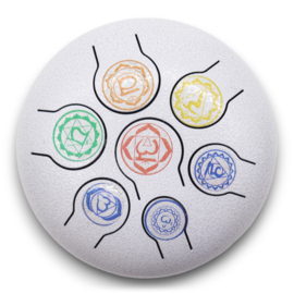 Medium Stalen Tong Geluksdrumss 7 Chakra - 17x13cm