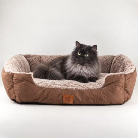 Pluche Teddy Hondenmand Bruin – Zachte Medium Mand 70x55cm