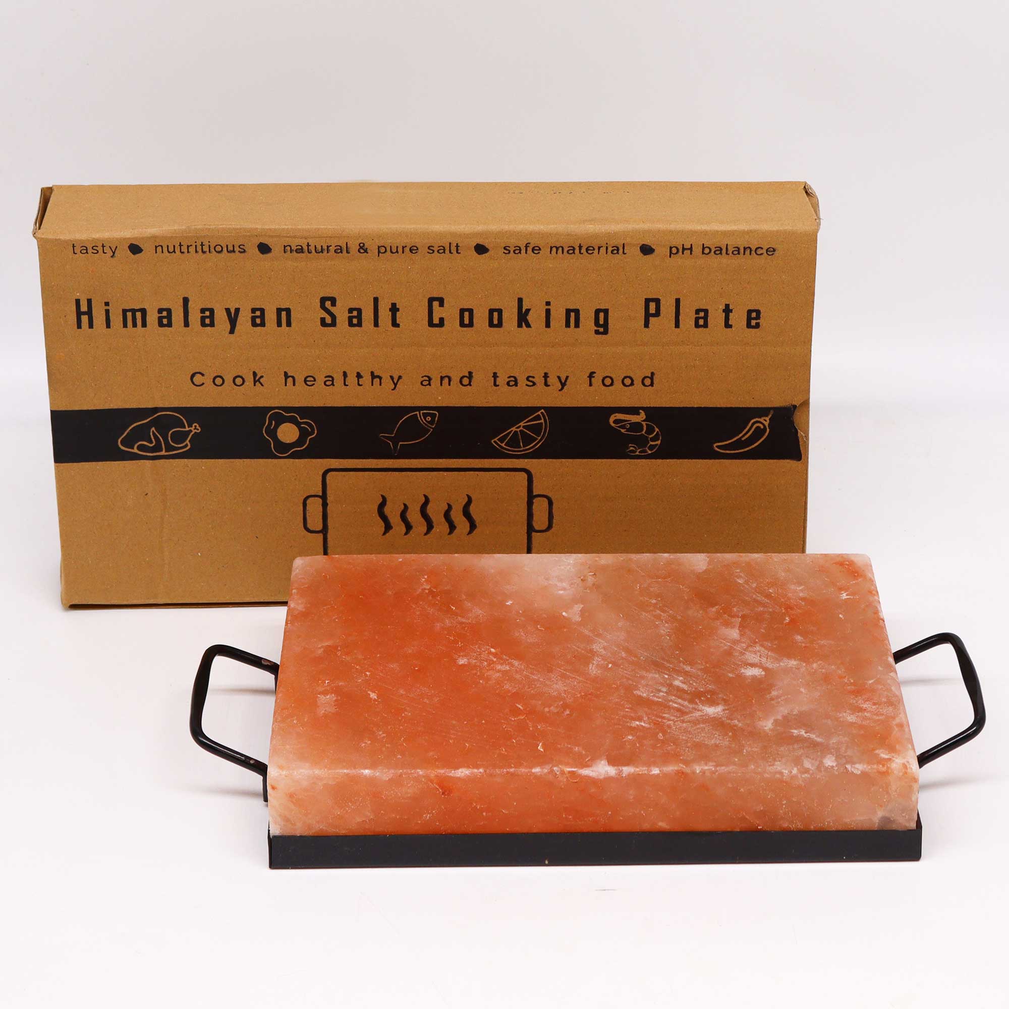 Himalaya Zoutsteen BBQ Kookplaat - Met Handvat