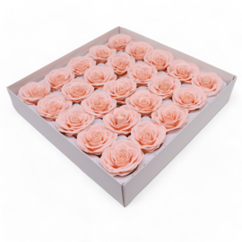 Zeeprozen - Groot (7-Laags) Vintage Roos - 25 Stuks - Zalm Roze