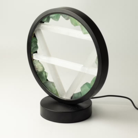 Edelsteen Halo Lamp – Aarde – Aventurijn & Seleniet