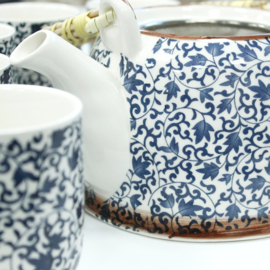 Kruidenthee Servies - Blauw Patroon