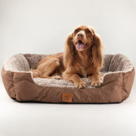 Pluche Teddy Hondenmand Bruin – Zachte Medium Mand 70x55cm