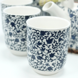 Kruidenthee Servies - Blauw Patroon