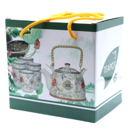 Kruidenthee Servies - Blauw Patroon