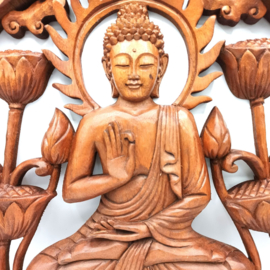 Boeddha & Lotus Paneel – Dia 40 cm