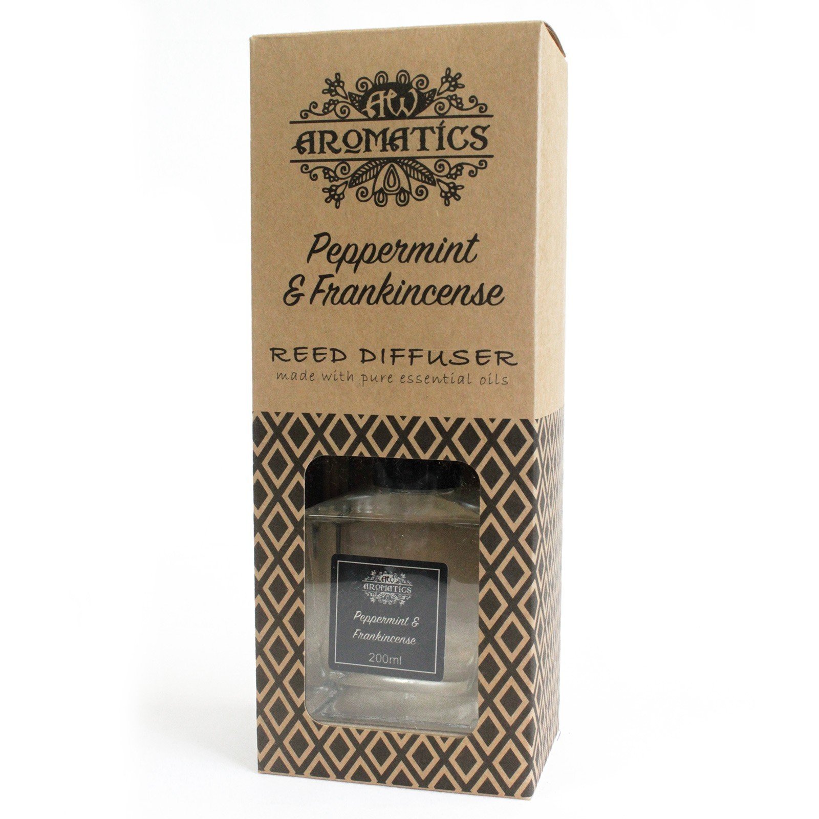 Geurstokjes - Pepermunt & Wierook - 200ml Riet Diffuser