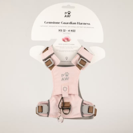 Hondentuigje met Rozenkwarts – Roze Edelsteen Hondenharnas 2-4 kg