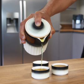Keramische Kruidenthee Servies – Theepot met Drie Kopjes & Reisetui