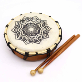 Mandala Sjamanistische Trommel met Stokken - 20cm