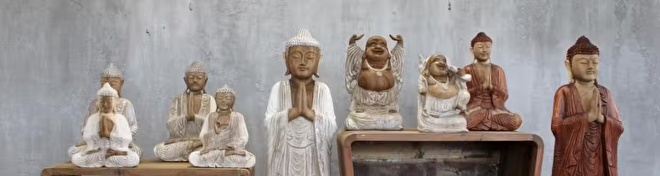 Handgesneden Boeddha Beelden uit Bali
