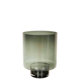 Windlicht smoke glass (S) 13,5 x 13,5 x 21 cm