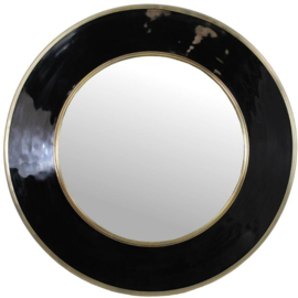 Spiegel rond zwart-champagne/goud 75x5x75 cm (VK1012)