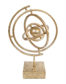Sculptuur atmosfeer 23,5 x 17,3 x 35,5 cm metaal goud (VM1001)