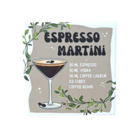 Cocktail Tegel – Espresso Martini Recept | Keramische Tegel 10,8x10,8 cm