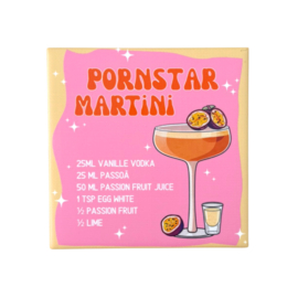 Cocktail Tegel – Pornstar Martini Recept | Keramische Tegel 10,8x10,8 cm