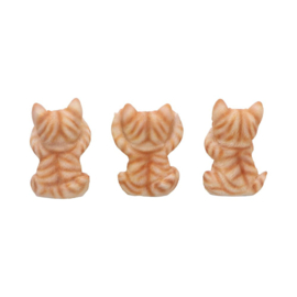 Figurine - Three Wise Ginger Cats 8.5cm (NN)