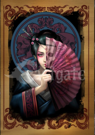 Greeting Card + Envelope - Geisha Skull (AS)