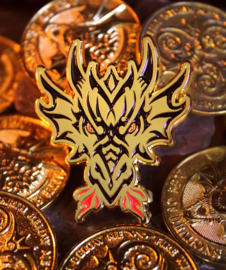 Pin - Tribal Dragon Head Gold (AS)