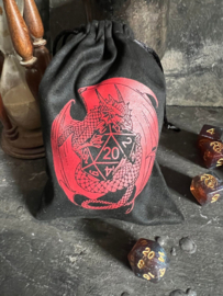 Dice Bag - Dragon Holding D20 (AS)