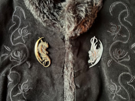 Brooch Pin - Fire & Ice Dragons (AS)