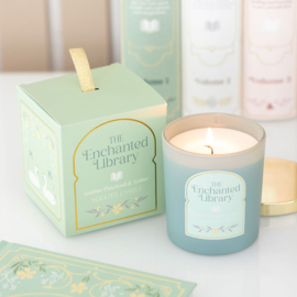 Geurkaars - The Enchanted Library Leather, Patchouli & Amber