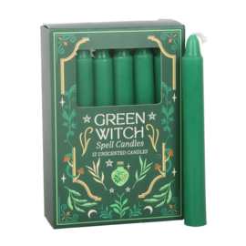 Spell Candles - Green Witch (Set 12)