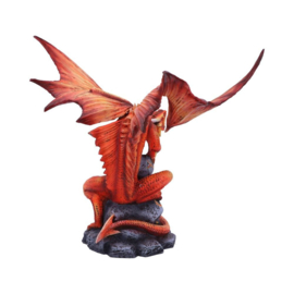 Beeld - Adult Fire Dragon 24.5cm (AS)