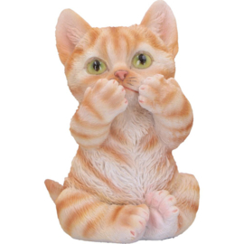 Figurine - Three Wise Ginger Cats 8.5cm (NN)