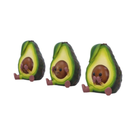 Beeld - Three Wise Avocados 8.5cm (NN)