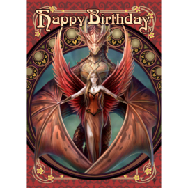 Wenskaart + Envelop - Copperwing (AS) Birthday