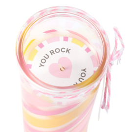 Geurkaars Tube - Candy Stripe Candyfloss