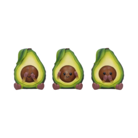 Beeld - Three Wise Avocados 8.5cm (NN)