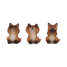 Beeld - Three Wise Foxes 8.5cm (NN)